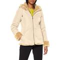 Geox Women's W Kaula Faux Fur Coat, Pepper Beige, 12