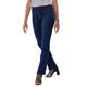 MAMAJEANS Amalfi - High Rise Bootcut Pull on Jeans - Stretchable Women's Bootcut Leggings - Made in Itay (20, Denim)