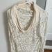 Anthropologie Tops | Anthropologie Lilka Cowl Neck Lace Cream Tunic | Color: Cream | Size: M