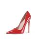 Zhabtuc Women's Court Shoes Elegant Pointed Toe High Heel Sexy Slip On Stiletto Heel Pumps Party Prom Wedding Heeled Court Stiletto Heels Shoes 12CM Red Size 4