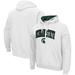 Men's Colosseum White Michigan State Spartans Arch & Logo 3.0 Pullover Hoodie