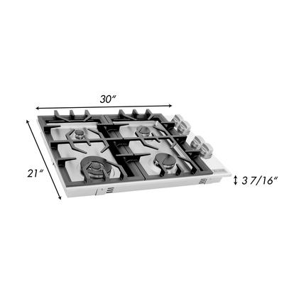 ZLINE 30 in. Dropin Cooktop with 4 Gas Burners (RC30) - ZLINE Kitchen and Bath RC30