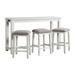 Picket House Furnishings Stanford Multipurpose Bar Table Set in White - Picket House Furnishings TST700BTSP