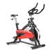 Costway Magnetic Exercise Bike Fitness Cycling Bike with 35Lbs Flywheel for Home and Gym-Black & Red