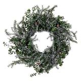 Vickerman 679678 - 26" Snow Cedar/Eucalyptus Wreath (EH214426) 24 Inch Christmas Wreath