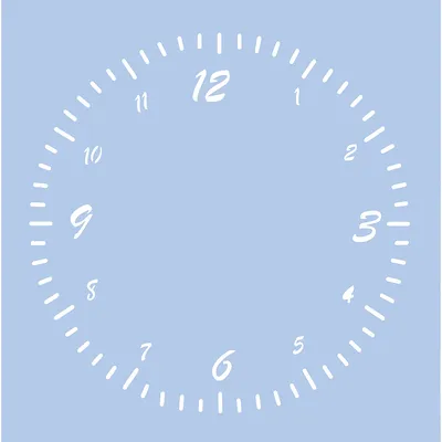 buttinette Uhr-Schablone Standard, 35 x 35 cm