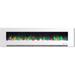 Cambridge 78 In. Wall-Mount Electric Fireplace in White with Multi-Color Flames and Crystal Rock Display