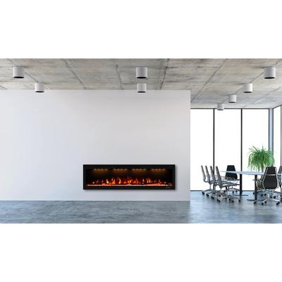 Clihome 66" LED Wall-Mount Electric Fireplace