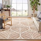 Brown/White 60 x 0.2 in Indoor Area Rug - Winston Porter Andresky Ikat Handmade Tufted Wool Ivory/Brown Area Rug Wool | 60 W x 0.2 D in | Wayfair