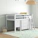 Bui Twin 6 Drawer Solid Wood Low Loft Bed w/ Built-in-Desk by Viv + Rae™ kids Wood in White | 50.5 H x 54 W x 81.5 D in | Wayfair