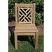 Regal Teak Chippendale Stacking Teak Patio Dining Chair Wood in Brown | 35.5 H x 18 W x 15.5 D in | Wayfair R077A