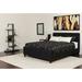 Lark Manor™ Aluino Button Tufted Upholstered Platform Bed w/ Pocket Spring Mattress Metal in Black | 40 H x 78.25 W x 85.25 D in | Wayfair