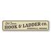 Lizton Sign Shop, Inc Old Town Hook & Ladder Aluminum Sign Metal in Black/Brown/Gray | 4 H x 18 W x 0.04 D in | Wayfair 1985-A418