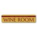 Lizton Sign Shop, Inc Wine Room Aluminum Sign Metal in Brown/Gray/Red | 4 H x 18 W x 0.04 D in | Wayfair 1423-A418