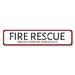 Lizton Sign Shop, Inc Fire Rescue Pride Aluminum Sign Metal in Black/Gray/White | 6 H x 24 W x 0.06 D in | Wayfair 1457A-A624