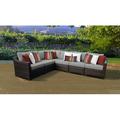 River Brook 6 Piece Outdoor Wicker Patio Furniture Set 06v Wicker/Rattan in Gray kathy ireland Homes & Gardens by TK Classics | Wayfair