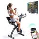 VRAi Fitness SXB-350 Bluetooth Smart Folding Exercise Bike-Kinomap Smartphone App Compatible and Live Video Streaming Classes-Our Magnetic Resistance Folding Bike is Best Exercise Bikes for Home Use