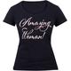 Segura Amanda Ladies T-Shirt, blue, Size 2XL for Women