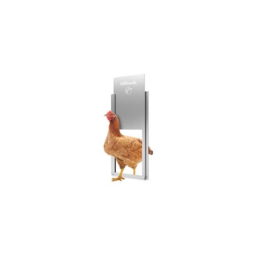 Hühnerklappe Tür-Set - Hühner-Schiebetür für automatische Hühnerklappe, Alu 220 x 330mm