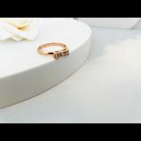 Kate Spade Jewelry | Kate Spade Rose Gold Crystals Bow Ring Size 7 | Color: Gold | Size: Os