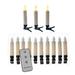 Kurt Adler Battery-Operated 4-Inch Two-Tone LED Candle with Clip 10-Piece Set