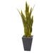 4.5' Sansevieria Artificial Plant in Slate Planter - 12"D x 12"W x 54"H