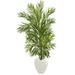 5' Areca Palm Artificial Tree in White Planter - 25"D x 31"W x 60"H