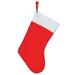 Club 12 Traditional Style Felt Red White Christmas Stockings 15"