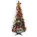 6' Gold Red Pop-Up Artificial Christmas Tree Clear Lights - 6 Foot