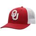 Men's Top of the World Crimson/White Oklahoma Sooners Trucker Snapback Hat