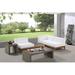 Winston Porter Immie 94" Wide Outdoor Right Hand Facing Patio Sectional w/ Cushions /Natural Hards in Brown/Gray/White | Wayfair