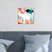 Abstract 'Bright & Joyful' Paint By Oliver Gal Wall Art Print Canvas in Pink/White | 40 H x 40 W x 2 D in | Wayfair 30094_12x12_CANV_WFL