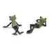 "Frog (Set of 2) 7.5""L x 3.5""H, 8""L x 2.5""H Resin - Melrose International 82138DS"