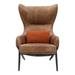 AMOS LEATHER ACCENT CHAIR OPEN ROAD BROWN LEATHER - Moe's Home Collection PK-1103-14