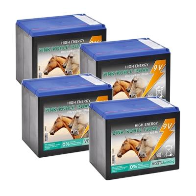 4x VOSS.farming "ZINK KOHLE 130AH" - 9V Weidezaunbatterie, groß, SPARPACK Image