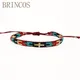 Bracelet bohème en coton tressé corde tressée amitié faite à la main chaîne de perles de riz