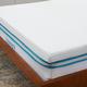 Linenspa Matratzen Topper 135 x 190 cm, 7,5cm hoch – mit Gel Memory Foam und waschbarem Reißverschlussbezug – Oeko-Tex Matratzenauflage