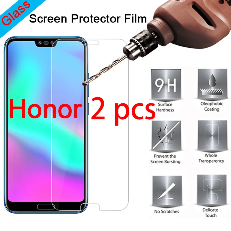 2 pièces! Protecteur d'écran pour Smartphone, en verre trempé pour Honor 10 9 Lite Note 10 8 20 10i 20i View 10