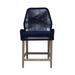 CDecor Home Furnishings Stefan 25.25" Counter Stool Wood/Upholstered in Blue | 41.25 H x 23.25 W x 23.25 D in | Wayfair 109813