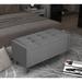 Andover Mills™ Friesen Upholstered Flip Top Storage Bench Polyester/Wood/Velvet/Manufactured Wood in Gray | 19.4 H x 42 W x 18.3 D in | Wayfair