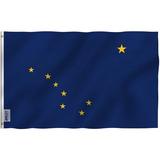 ANLEY American State 2-Sided Polyester 36 x 60 in. House Flag | 36 H x 60 W in | Wayfair A.Flag.StateAlaska