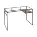 ACME Yasin Writing Desk in Grey and Clear