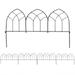 Sunnydaze Set of 5 Narbonne Style Steel Decorative Border Fence