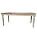 BADI Rectangular Solid Wood Dining Table - Natural OAK/ Buttermilk White