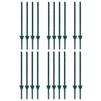 Estexo - Zaunpfosten Zaunanker Erdanker 107cm 20er Set Zaunhalter Pfostenset Pfosten Grün Image