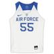 Air Force Falcons Nike Team-Issued #55 White Royal & Gray Jersey from the Basketball Program - Size L