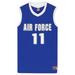 Air Force Falcons Nike Team-Issued #11 Royal Gray & White Jersey from the Basketball Program - Size L