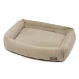 Jax & Bones Mink Memory Foam Cuddler Bed Bolster Metal in White | 10 H x 32 W x 27 D in | Wayfair 3224-MICR-MC