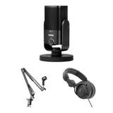 RODE NT-USB Mini USB Microphone Kit with Broadcast Arm and Closed-Back Headphone NT-USB MINI