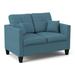 Piedmont Furniture Allison 53" Square Arm Loveseat Microfiber/Microsuede in Blue | 38 H x 53 W x 34 D in | Wayfair 5950LSM108